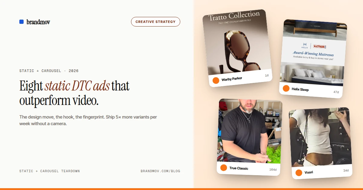 Eight static DTC Meta ads that outperform video