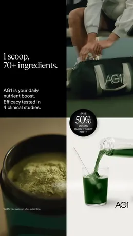 AG1 by Athletic Greens Black Friday ad